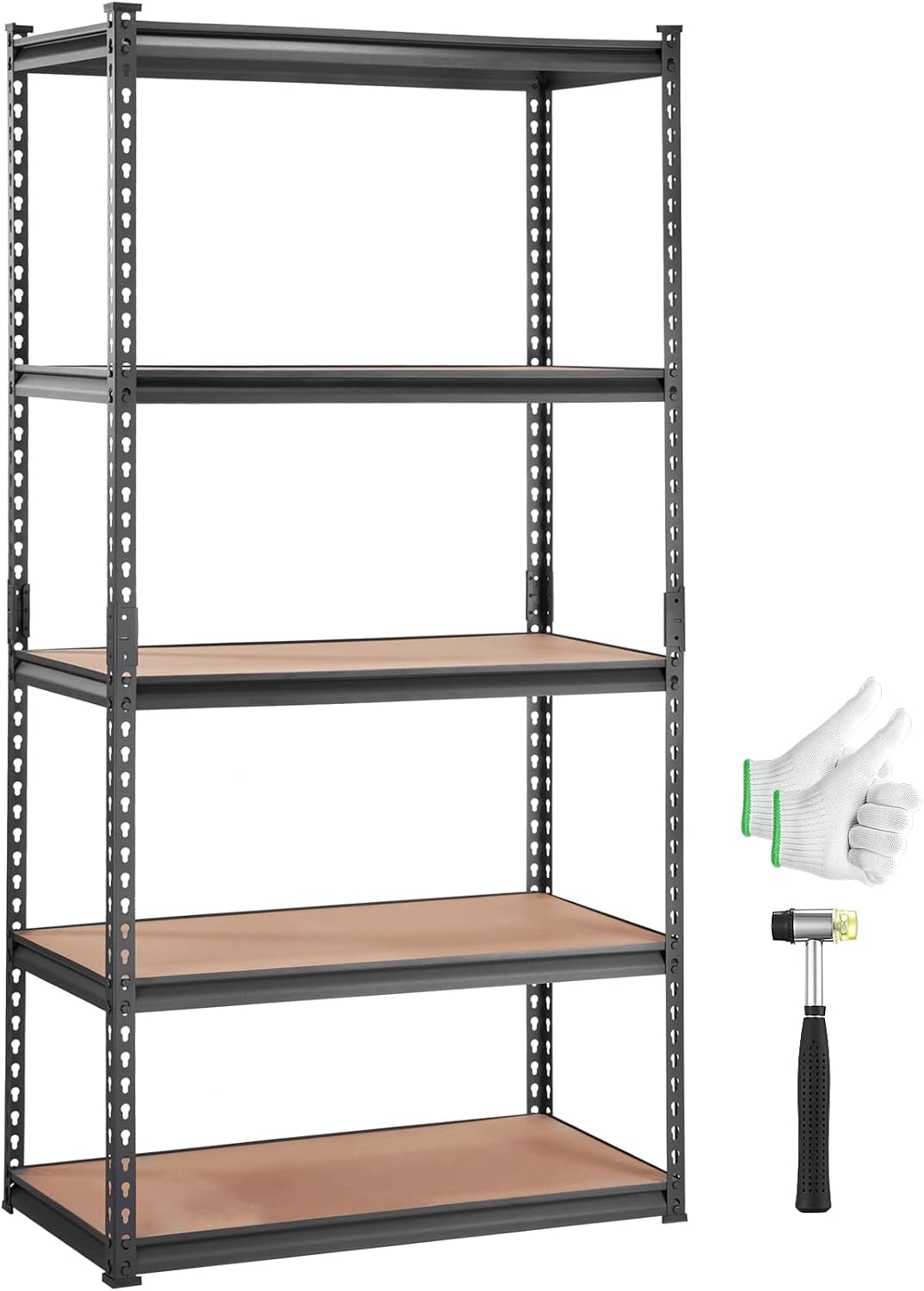 vevor storage shelves 5-tier adjustable 2000 lbs 36"x18"x72", main product view