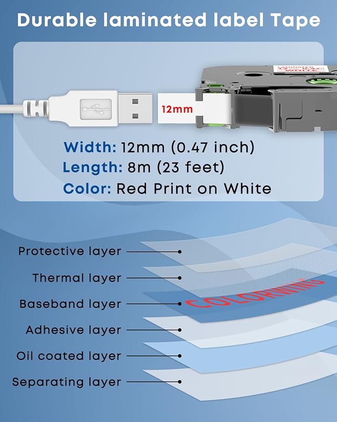 COLORWING TZe-232 Red on White Compatible - Image 2