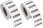 PATIKIL 0.8 x 1.6 Inch Inventory Number Sticker, 2 Roll 9001 to 10000 by PATIKIL