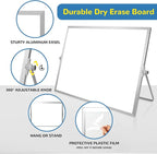 Dry Erase White Board, 16inX12in Large Magnetic Desktop Whiteboard - Image 4