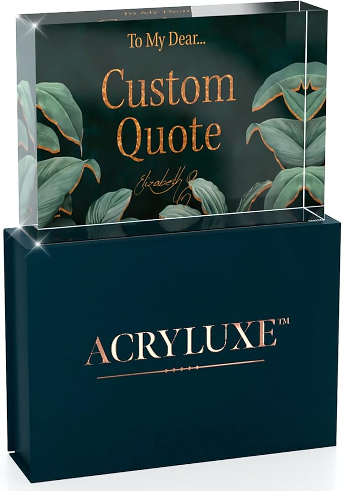 Personalized Gifts, Custom Quote Block Letter Board, Crystal-Clear Acrylic by MySignCenter