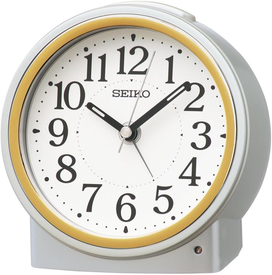 seiko clock kr518s alarm clock, automatic lighting, analog, main product view