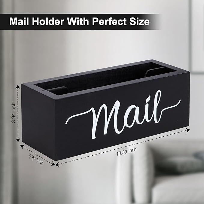 Lucundm Desk Mail Organizer, Mail Organizer Countertop, Wood Desk Mail Storage - Image 6