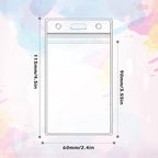 50Pcs ID Badge Holder Vertical Name Tag Holder Clear Plastic Name Badge ID Card - Image 2