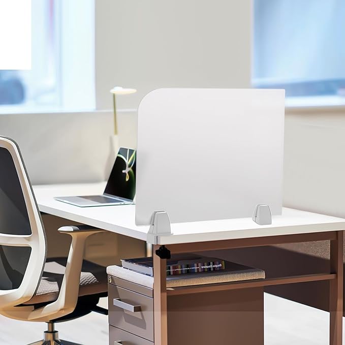 KONKENIE Acrylic Office Privacy Partition Indoor Desk Divider Guard Rectangle - Image 4