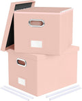 2 Pack File Storage Organizer, Portable File Box by Oterri