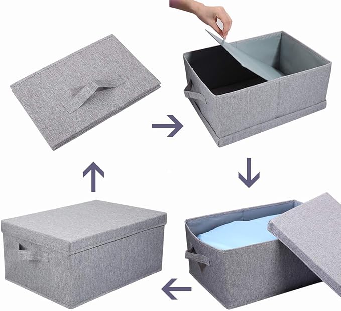 HOONEX Linen Foldable Storage Bins - Image 7