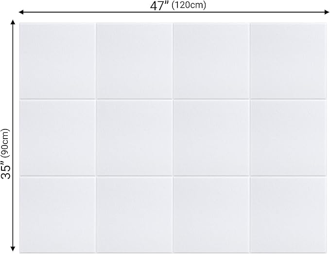 AKTOP White Cork Bulletin Board 47"x35", 12 Pack Removable Felt Cork Board Tiles - Image 4