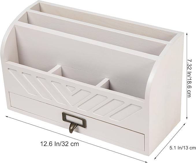 VERGOODR Solid Wooden Desk Drawer Organizer Desktop File Sorter, Desktop Mail - Image 5