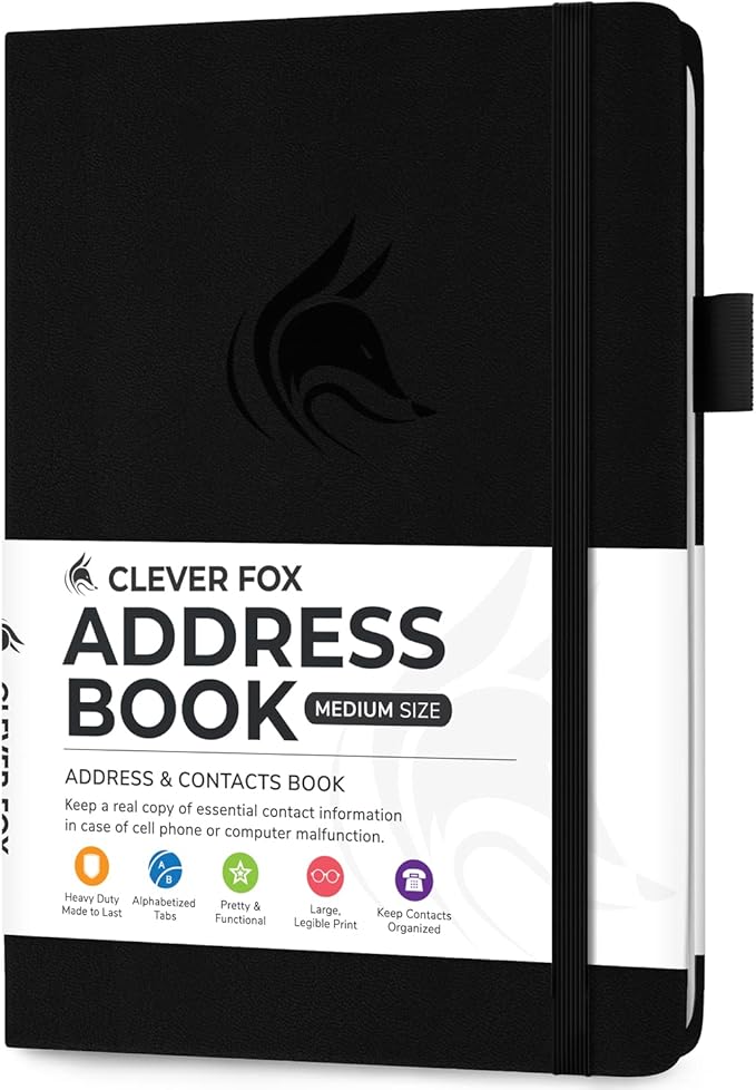 Clever Fox Address Book with alphabetic tabs by CleverFox
