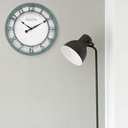 Presentime & Co 10" Farmhouse Series Wall Clock, Shiplap Style, Silent No - Image 5