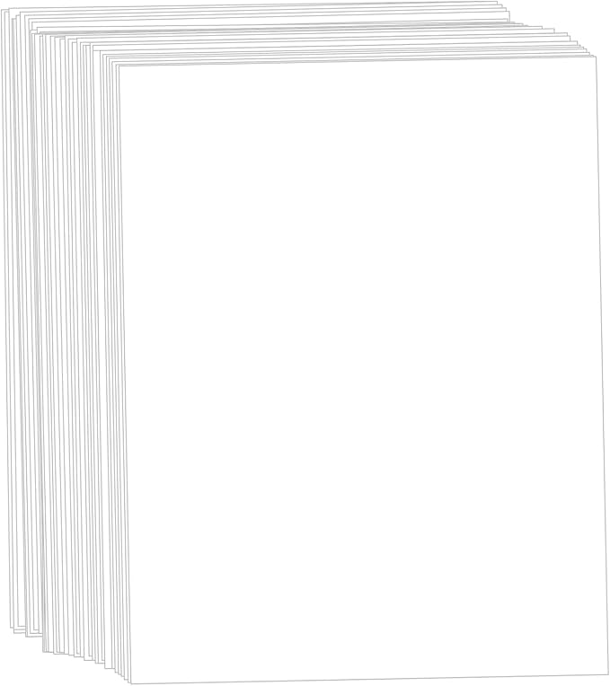 100 Sheets White Cardstock 8.5 x 11, Creebe 80lb Thick White Card Stock by Unknown