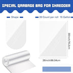 Baderke 40 Pcs Shredder Bags 15 Gallon Paper Shred Waste Bags 26'' x 30'' White - Image 2