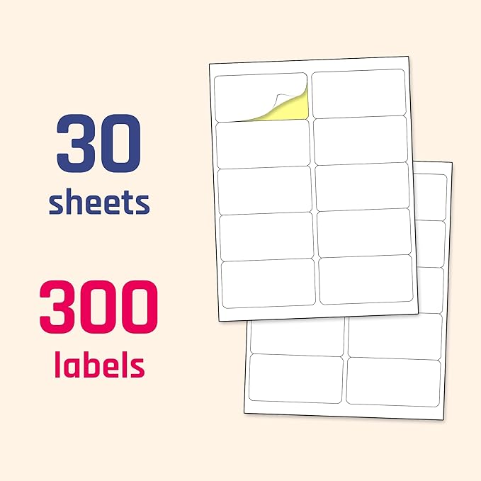 30 Sheets, Printable White Sticker Labels, Laser/Inkjet Printing - Image 7