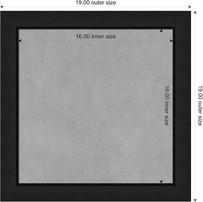 Amanti Art Black Framed Magnetic Board 19x19 Small Vision Board - Image 3