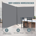 Room Divider 2 Panel Large Privacy Screens, Tall 6FT Partition Room Dividers - Image 2