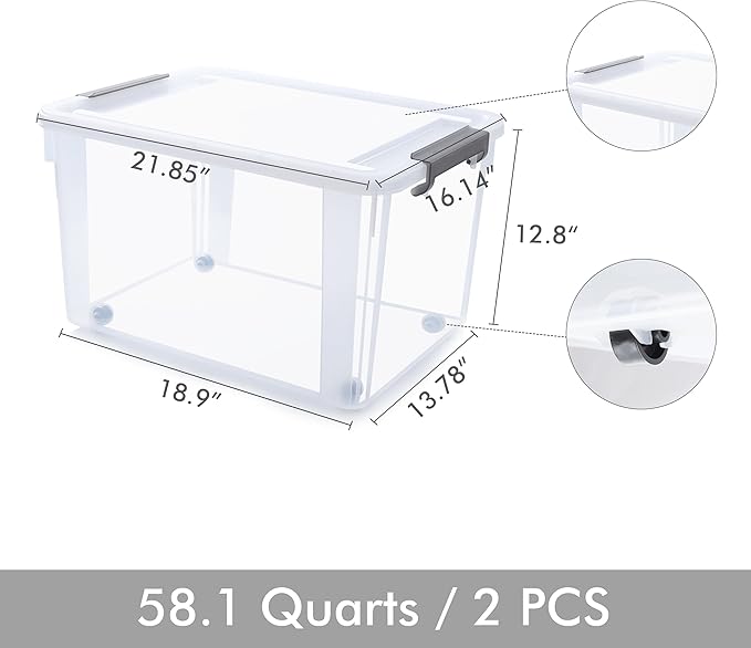 Citylife 58.1 QT Plastic Storage Bins - Image 6