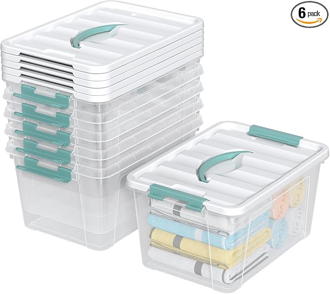 Loiycg 6 Pack Plastic Latching Box by Unknown