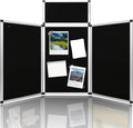 Nisorpa 3+1 Panel Folding Trade Show Presentation Board 70.8“ x 35.4” Trifold by Nisorpa