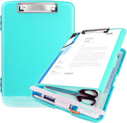 Plastic Clipboard with Storage, TFDLCG zm Clip Boards 8.5x11 with Pen Holder by TFDLCGzm