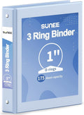 SUNEE 3 Ring Binder 1 Inch 1 Pack, Haze Blue by SUNEE