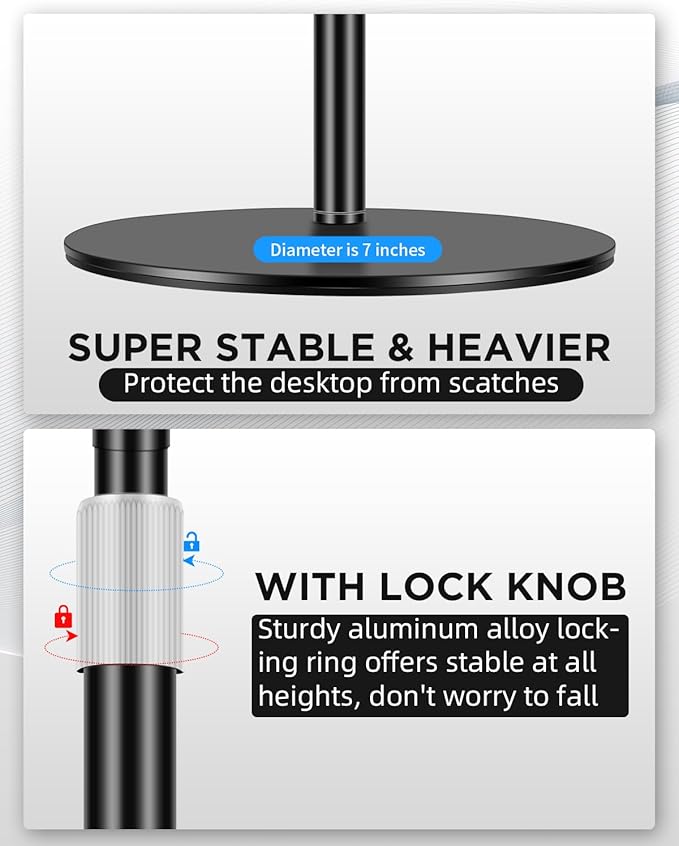 Nycetek Webcam Stand, Light Stand Tripod - Image 3