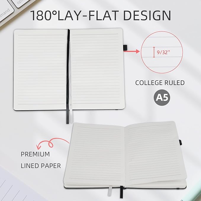 OnMove Notebooks Journal for Women Men 12 Pack Bulk Leather Hardcover - Image 4