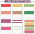 ELII 500 PCS Sticky Index Tabs 2 Inch Book Tabs Page Markers File Tabs Self - Image 2