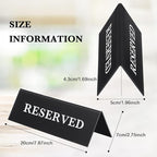 6 Pieces Plastic Reserved Table Sign Table Tent Wedding Guest Reservation Seat - Image 2