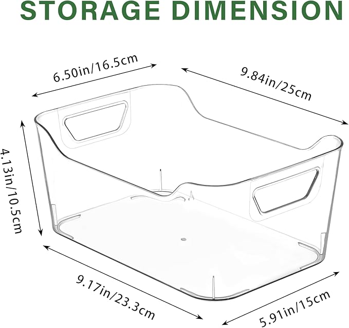 AntStep 12 Pack Clear Plastic Storage Bins, Pantry Organizers and Storage - Image 4