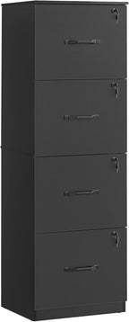 vasagle 4 drawer file cabinet with locks, for, main product view