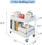 LIWNYRK 2 Tier Metal Rolling Cart - Image 7