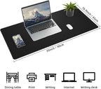 Leather Desk Pad Protector, Office Desk Mat, Large Mouse Pad, Cork Desk Mat - Image 2