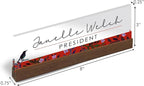 Artblox Personalized Office Desk Name Plate and Business Card Holder | Clear - Image 3