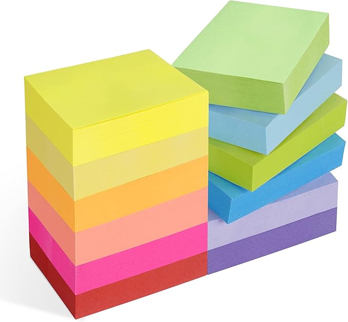 Agoer 2400 pcs Small Sticky Notes, 2 x 1.5 Colored Notes Pads, 24 Pack Bright - Image 2