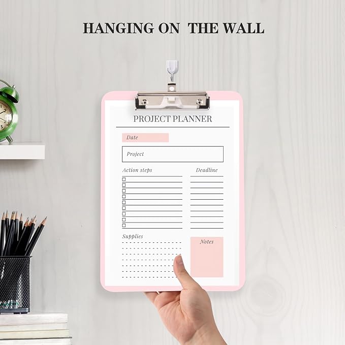 TFDLCG zm 2 Pack Pink A4 Clipboard - Image 6