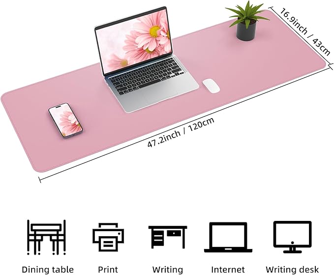 Leather Desk pad Protector, Large Desk mat - Image 3