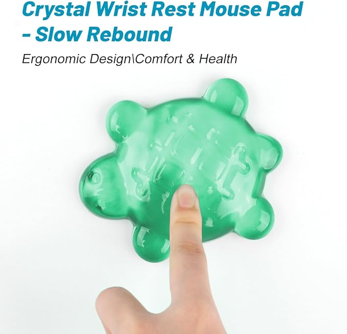 Lucocia Silicone Gel Mouse Wrist Rest, Cute Turtle Shape Ergonomic Elbow Mouse - Image 2
