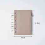 Moterm Zipper Flyleaf for Pocket Organiser - with Card Slots (Pebble-Taupe)