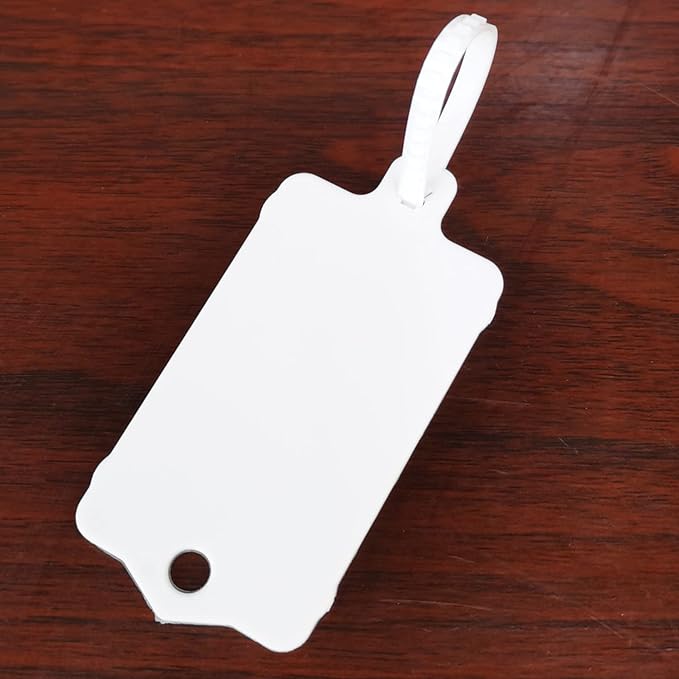 100pcs Reusable Blank Plastic Tags Ties Key Tags 1.45"*2.48" Serrated Tension - Image 9
