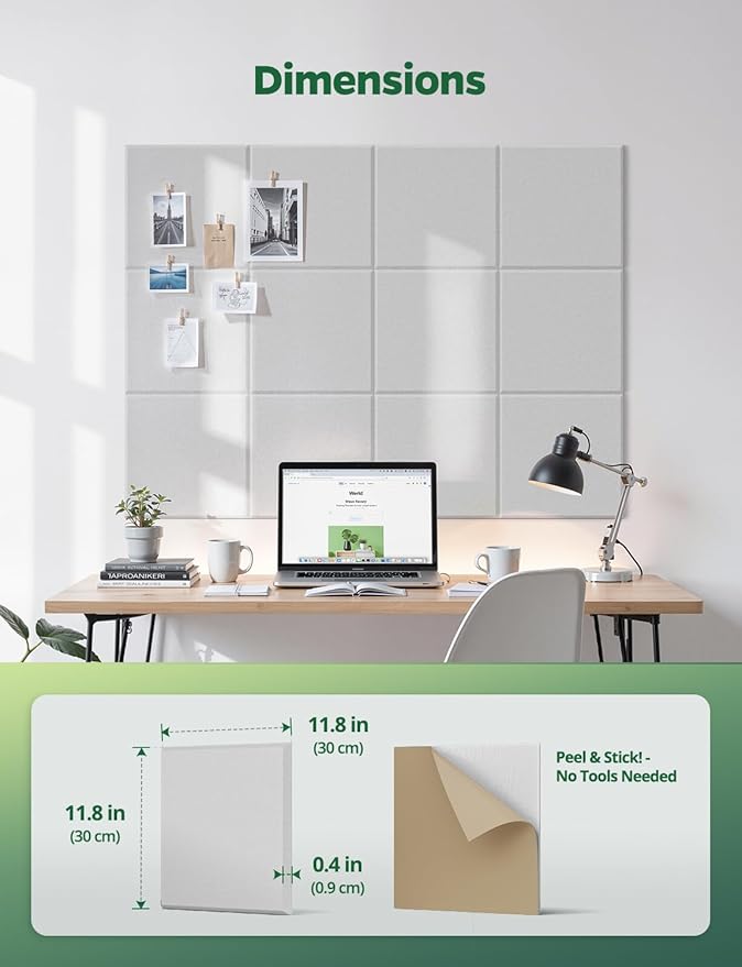 Large Bulletin Board 48" x 36", 12 Pack White Cork Boards - Image 9