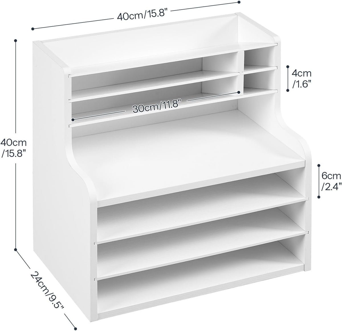 HOOBRO Desktop File Organizer, 7-Tier Desktop Letter Sorter, Mail Holder