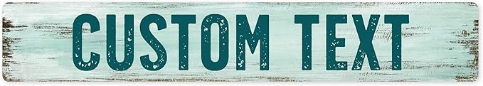 Custom Sign, Custom Street Sign, 11 Font Colors, 13 Font Styles, 4 Hole Options by MySignCenter