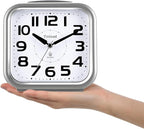 Tinload 5.5" Large Analog Alarm Clock Silent Non Ticking, Gentle Wake, Beep - Image 2