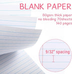 Maitys 6 Pcs Legal Pad Steno Spiral Notebook 8.5" x 11" Top Bound Spiral Pads - Image 5