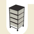 CASUNER Small Cabinet with Drawers Rolling 4 Drawer Mobile File Cabinet by CASUNER