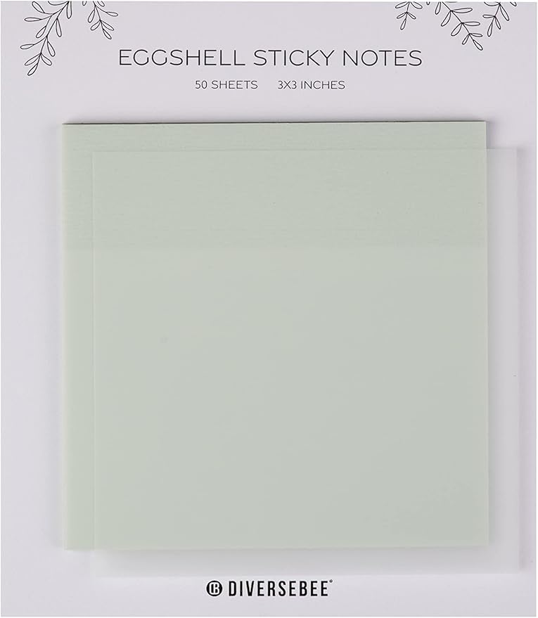 DiverseBee 50 Sheets Pastel Transparent Sticky Notes, 3x3” Clear Sticky Tabs by DiverseBee