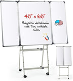 40" x 60" Rolling Whiteboard Foldable Dry Erase Board by Unknown