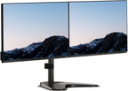 mount-it! dual monitor desk stand mount for 2 shown in use