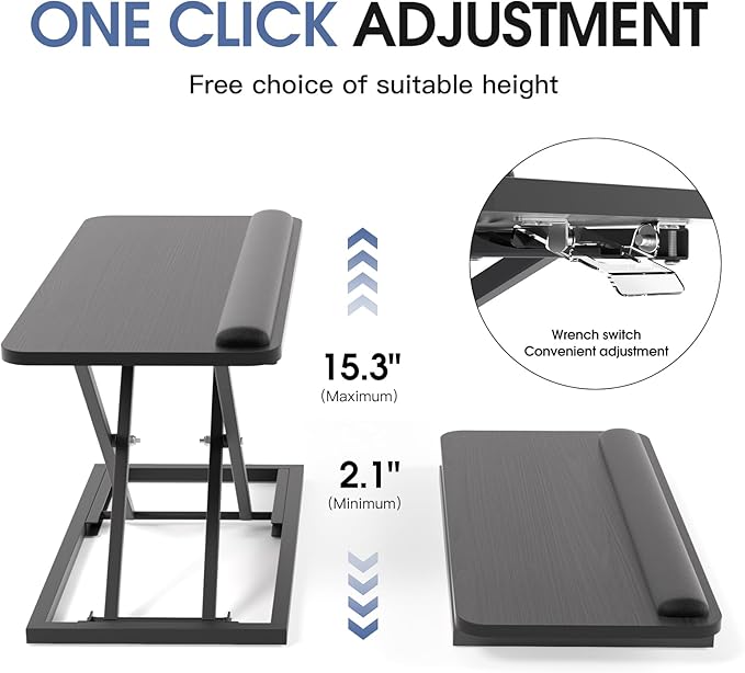 Omhuzsyo Standing Keyboard Tray Keyboard stand, Adjustable Height Keyboard and - Image 3